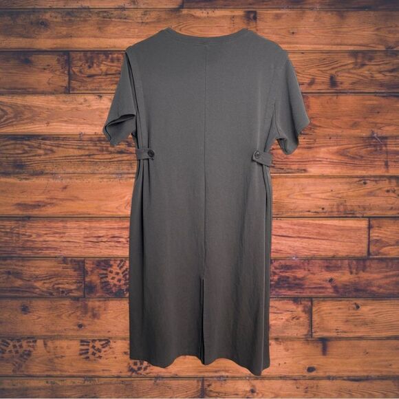 Acne Studios Grey Logo Shirt Dress Large - Picture 2 of 5